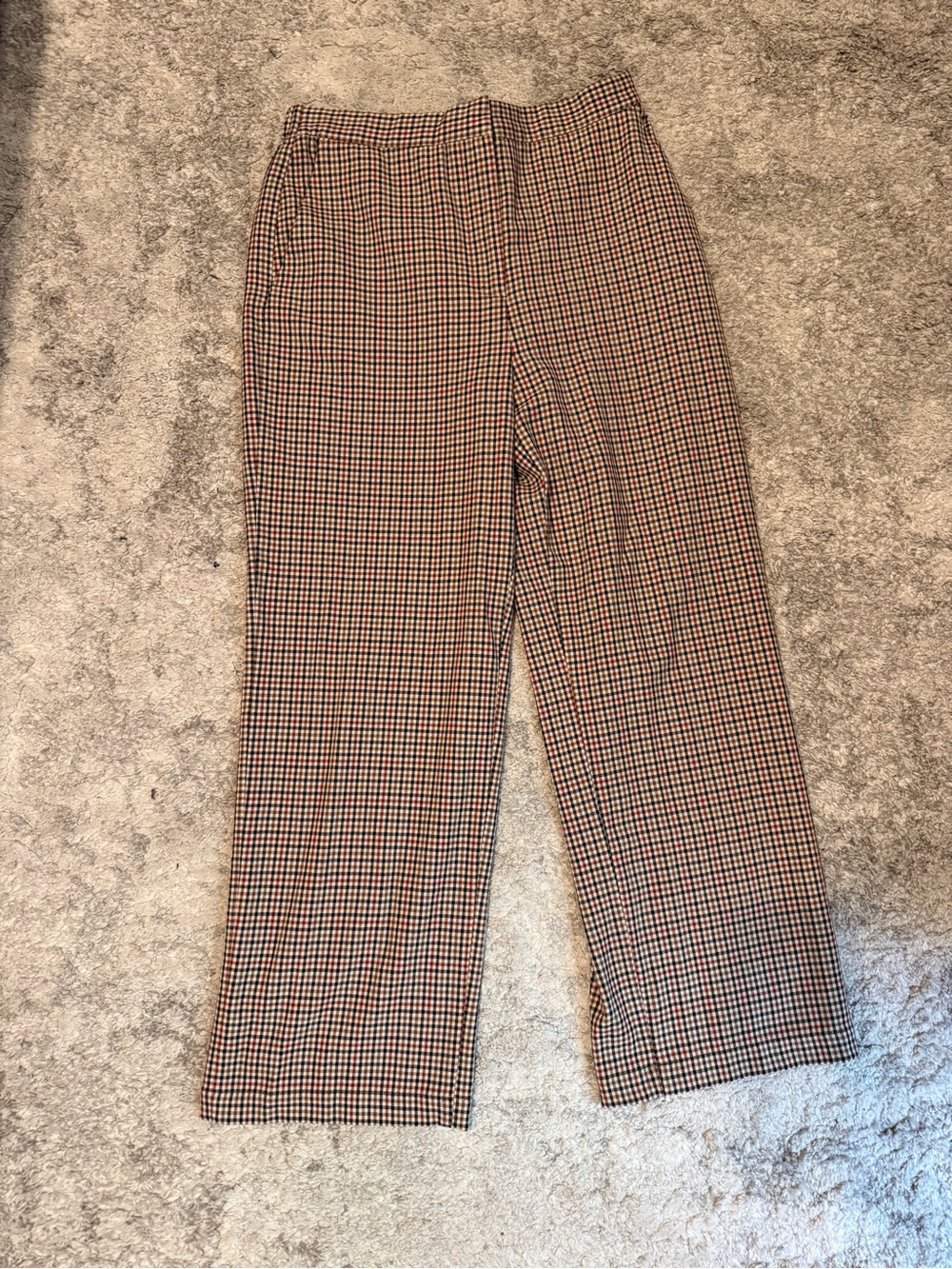 Zara brown houndstooth high waisted trousers - XL